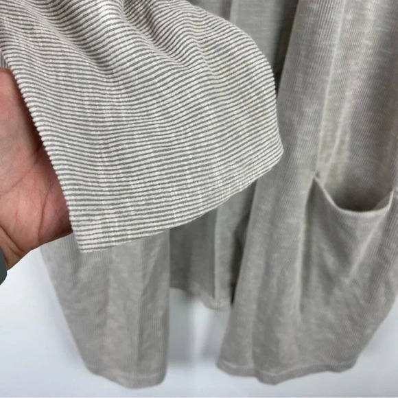 DONNI Ribbed Oversized Open Front Cardigan Sweater Pockets Women's One Size - Picture 4 of 7